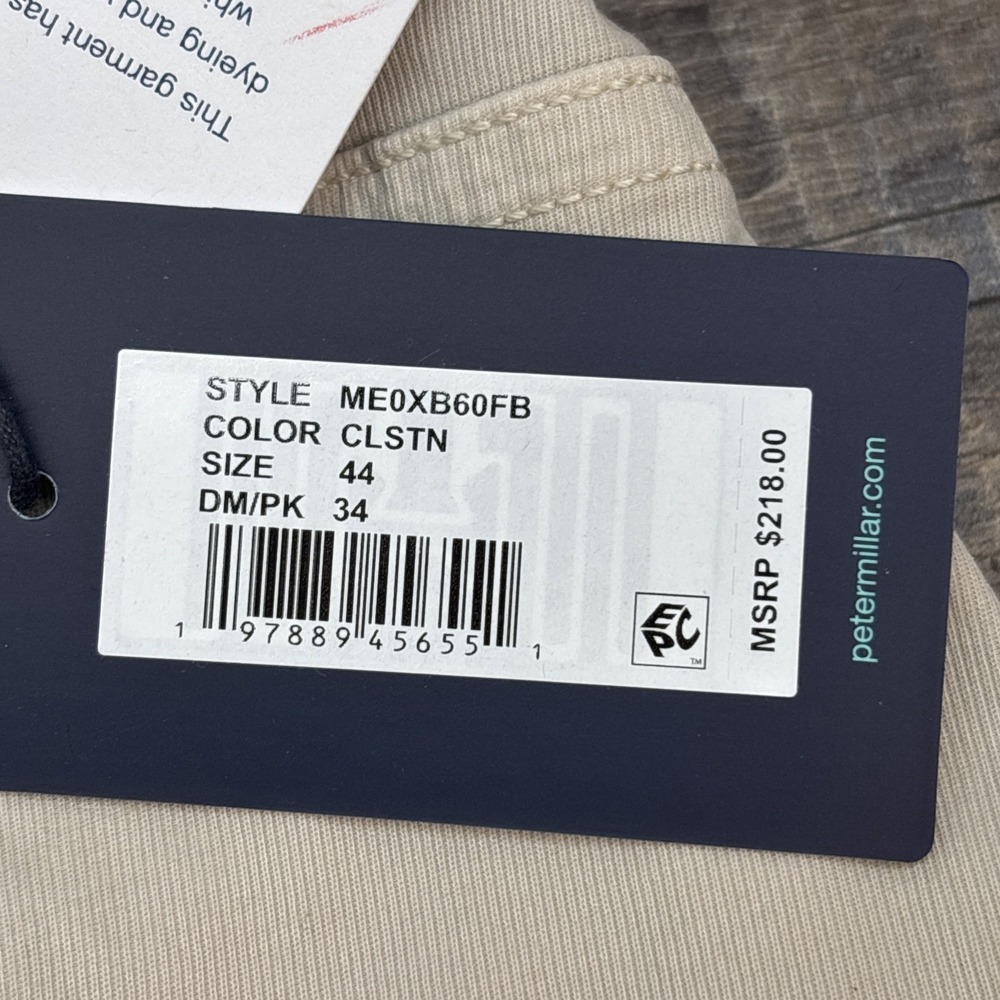 Peter Millar Crown 44X34 Crafted Wayfare 5 Pocket Pants Classic Stone $218 NEW - Picture 4 of 12